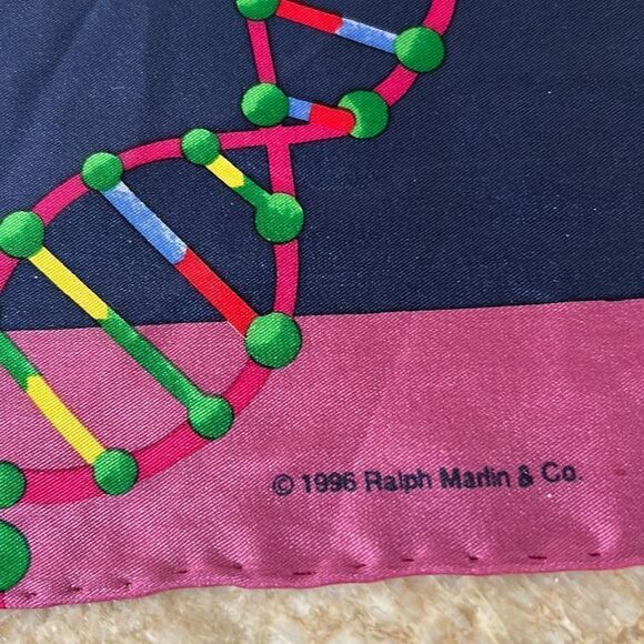 Purple Ralph Marlin & Co Silk Scarf - Picture 4 of 5